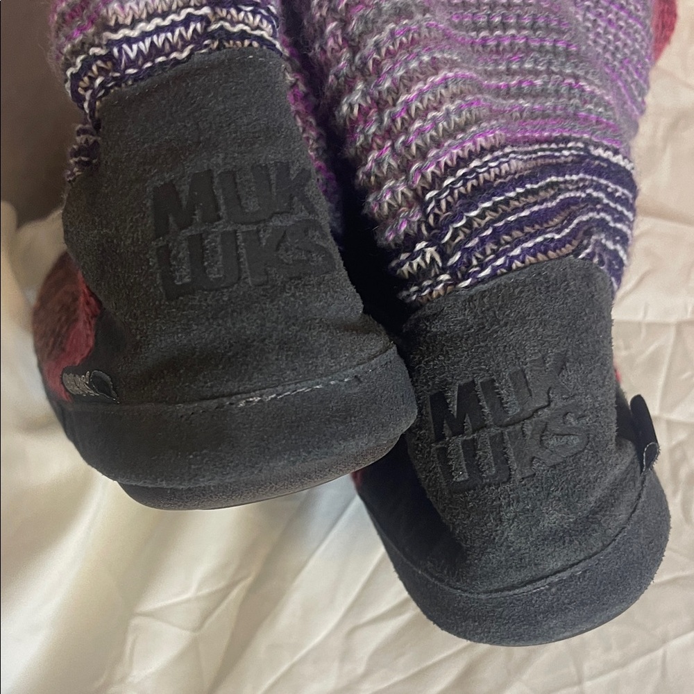 Multicolor Knit Boot-Style Muk-Luks - Picture 6 of 6